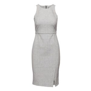 Banana Republic Plaid Racer-neck Sheath Dress